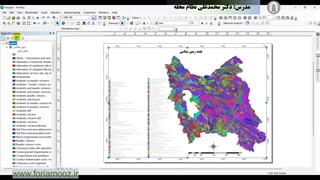 ایجاد نقشه خروجی در برنامه ArcGIS
