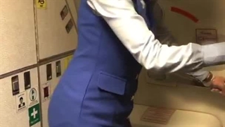 نحوه باز کردن درب L1 هواپیمای B737 توسط سر مهمان دار سرکار خانم کلانتری 1 .