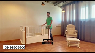 تخت خواب نوزاد رومیسا با 24 ماه ضمانت- تختیران