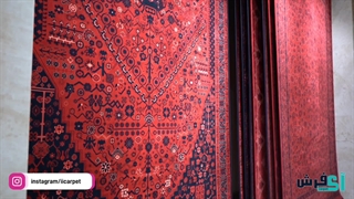 فرش طرح بلوچی کد 55019 آی فرش - 1200 شانه آکریلیک