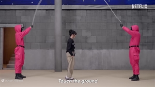 چالش اسکویید گیم بازی طناب با بازیگران