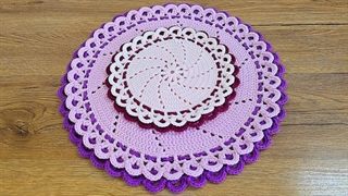 آموزش رومیزی و زیر بشقابی قلاب بافی آسان