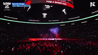 اجرای ژانگ هائو عضو زیرو بیس وان و یوکی عضو جی آیدل