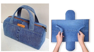 کیف زیپ‌دار شیک بسازید / بازیافت شلوار جین