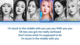 لیریک آهنگ stuck in the middle از بیبی مانستر(بدون آهیون)