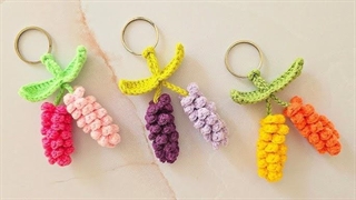 آموزش قلاب بافی جاکلیدی سنبل قلاب بافی آموزش گل بافتنی  - آکادمینا