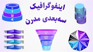 قالب پاورپوینت اینفوگرافیک مدرن سه بعدی | ۴۳ اسلاید آماده و جذاب