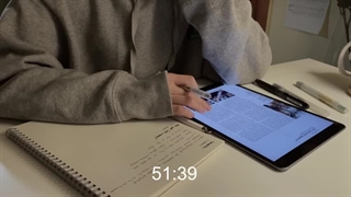 1 hour STUDY WITH ME, calming piano music, real time + countdown 一緒に勉強