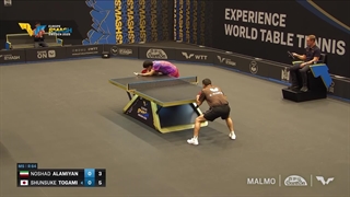 مسابقه پینگ پنگ نوشاد عالمیان در مقابل شون سوکه توگامی | EuropeSmash 2025