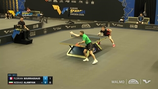 مسابقه پینگ پنگ نوشاد عالمیان در مقابل فلوریان بوراسود | EuropeSmash 2025