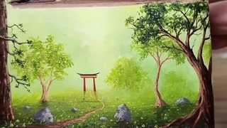 نقاشی زیبا روی تنه درخت .. پارت دو