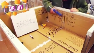 آموزش ساخت قفسه کتاب با استفاده از کارتن و مقوا-360p