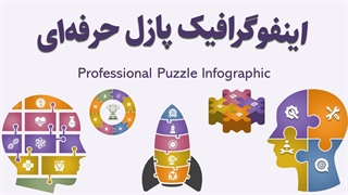 قالب آماده پاورپوینت اینفوگرافیک پازل حرفه‌ای | نمایش ارتباط داده‌ها