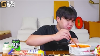 ASMR MUKBANG 편의점 핵불닭 미니!! 떡볶이 & 핫도그 & 김밥 FIRE Noodle & HOT DOG & GIMBAP EATING SOUND!