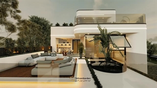 بهترین طراحی ویلا شمال کشور | ویلا دوبلکس کلارآباد با محوطه‌سازی خاص