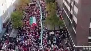 قلب اروپا - اسپانیا با صدها هزار انسان آزاده در حمایت از مردم مظلوم غزه