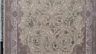 فرش 1200 شانه تراکم 3600 مدرن طوسی روشن سبز  کد E13073 فرش متحد آسیا - اقساط تا سال 1410