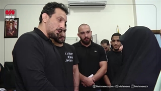 ادای احترام قهرمانان کشتی به مادر شهید زین الدین