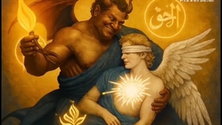 انسان فرشته و شیطان درون