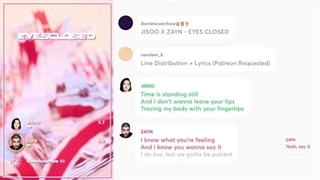 تقسیم لاین بندی آهنگ eyes closed از جیسو و زین