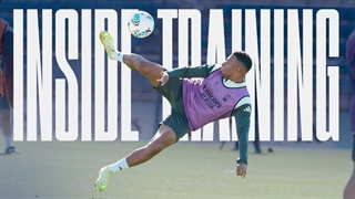 تمرین گلزنی بازیکنان رئال مادرید برای تقابل با ختافه