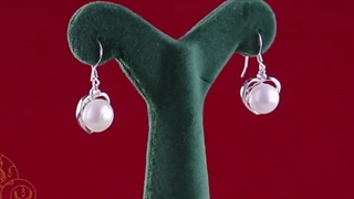 گوشواره نقره مروارید قلبی