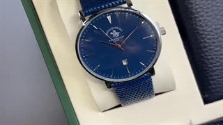 ساعت مردانه بند چرم پولو سانتا باربارا SB.8.10009-3