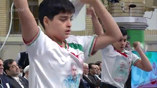 اجرای ورزش زورخانه‌ای باستانی‌کاران نونهال و حضور رهبر انقلاب در حسینیه امام خمینی(ره) 1404