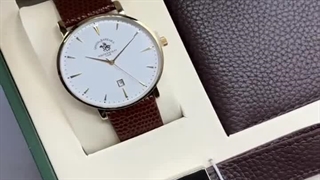 ساعت مردانه بند چرم پولو سانتا باربارا SB.8.10009-5