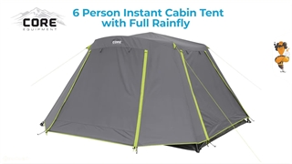 چادر مسافرتی 6 نفره CORE مدل INSTANT CABIN TENT FULL FLY