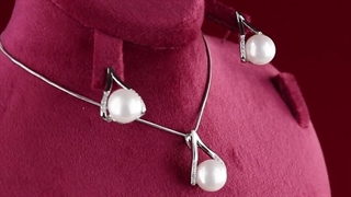 نیم ست مروارید نورا بدون زنجیر