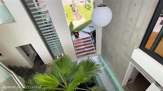 نرده شیشه ای اکسیدال و پله شیشه ای برای ویلای شخصی لواسان