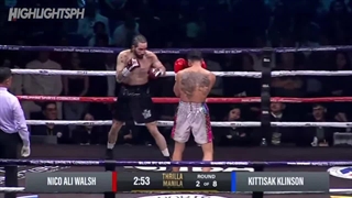 مبارزه کامل نیکو علی والش و کیتیساک کلینسون