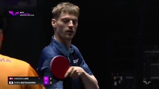 مسابقه تنیس روی میز Anders Lind vs Sora Matsushima Montpellier 2025