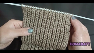 آموزش بافت شال گردن مردانه و زنانه ، آموزش بافتنی با دو میل