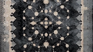 فرش 700 شانه تراکم 2550 از کالکشن لکسون سرمه ای طلایی کد E8084 فرش متحد آسیا - اقساط تا سال 1410