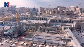 جابه‌جایی مناره صحن جمهوری اسلامی در حرم مطهر رضوی