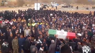 فیلم مراسم خاک سپاری شهید گمنام در روستای فش