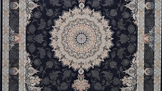 فرش 1200 شانه تراکم 3600 کد E132042 کلاسیک سرمه ای فرش متحد آسیا - اقساط تا سال 1410