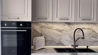 کابینت نئو کلاسیک رنگ استخوانی واقع در تهرانپارس