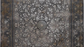 فرش 1200 شانه تراکم 3600 کد E131064 مدرن دودی سفید طلایی فرش متحد آسیا - اقساط تا سال 1410