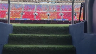 نیوکمپ قبل از بازی با موزاییک هواداری