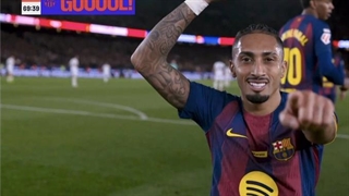 گل اول بارسا به اوساسونا (رافینیا)