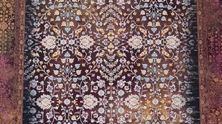 فرش 1200 شانه ضخیم تراکم 3600 کد E134004 وینتیج ارغوانی فرش متحد آسیا - اقساط تا سال 1410