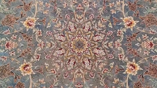 فرش 1200 شانه ضخیم تراکم 3600 کد E134008 وینتیج آبی فرش متحد آسیا - اقساط تا سال 1410