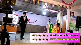 بلعیدن تیغ خظرناک توسط شعبده باز