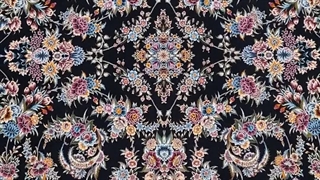 فرش 1200 شانه ضخیم تراکم 3600 کد E134010 کلاسیک مشکی فرش متحد آسیا - اقساط تا سال 1410