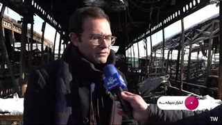 14041104: بازدید خبرنگاران خارجی از تخریب اغتشاشگران