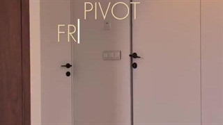 درب فریم لس با مکانیزم پیووت  pivot frameless door
