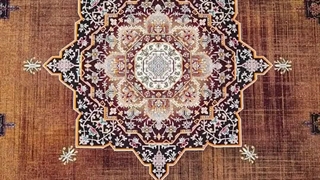 فرش 1200 شانه ضخیم تراکم 3600 کد E134107 وینتیج ارغوانی فرش متحد آسیا - اقساط تا سال 1410